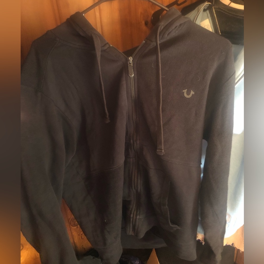 True religion zip up jacket barely worn good condition.